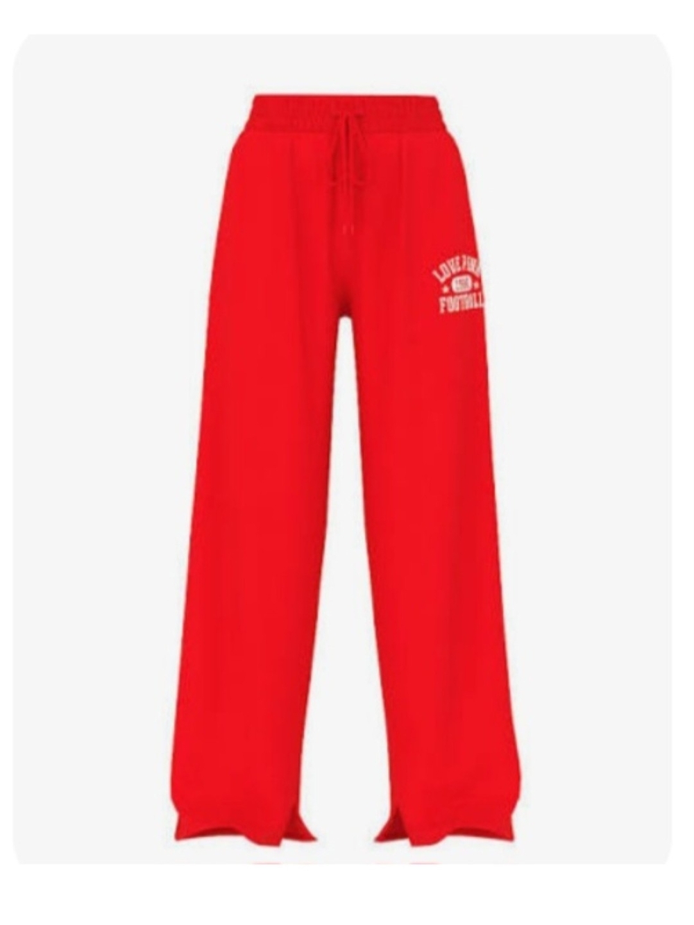 Victoria Secret PINK Red Wide-Leg Sweatpants with Drawstring